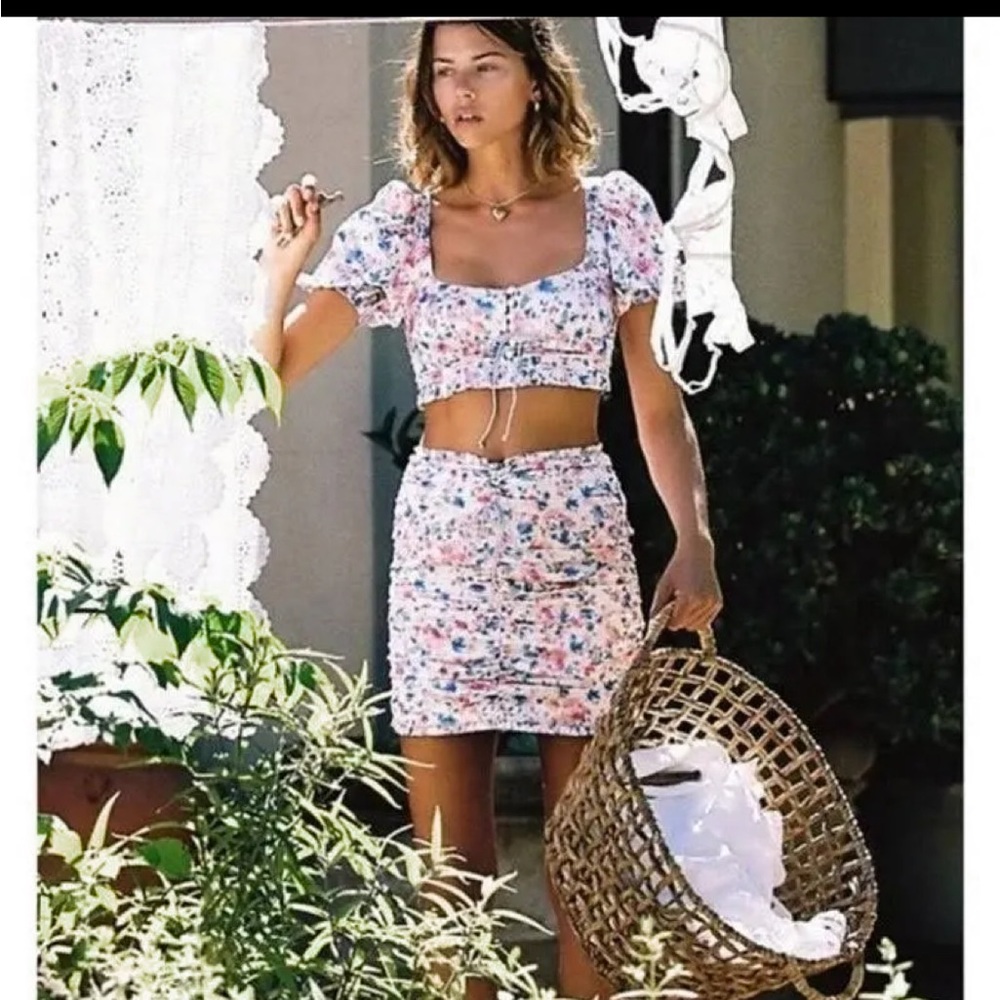 For love and lemons mini skirt.
